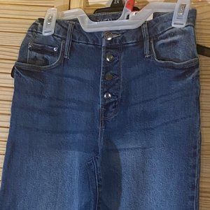 NWT Time and Tru Dark Wash Wide Leg Crop Jeans Size 4